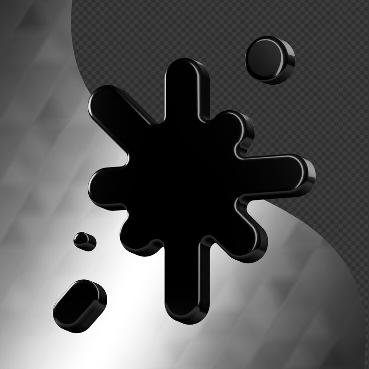 Este es un ícono abstracto 3D bellamente diseñado con una hermosa textura metálica