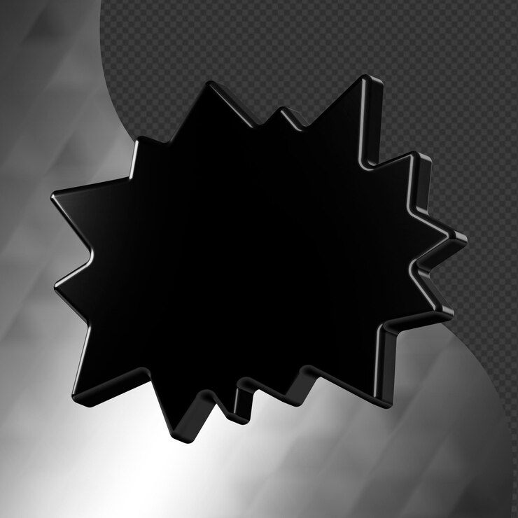 Este es un ícono abstracto 3D bellamente diseñado con una hermosa textura metálica