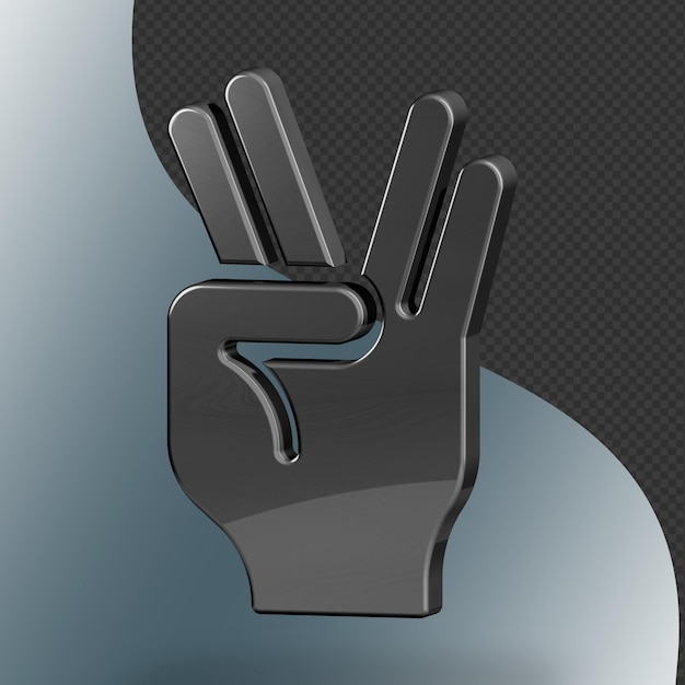 Este es un ícono alienígena 3D bellamente diseñado con una hermosa textura metálica
