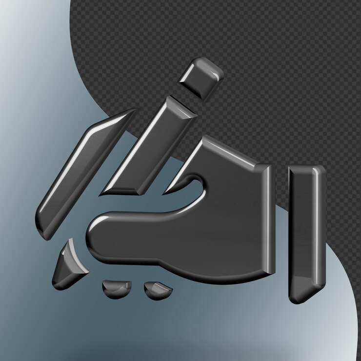 Este es un ícono de dibujo 3D bellamente diseñado con una hermosa textura metálica