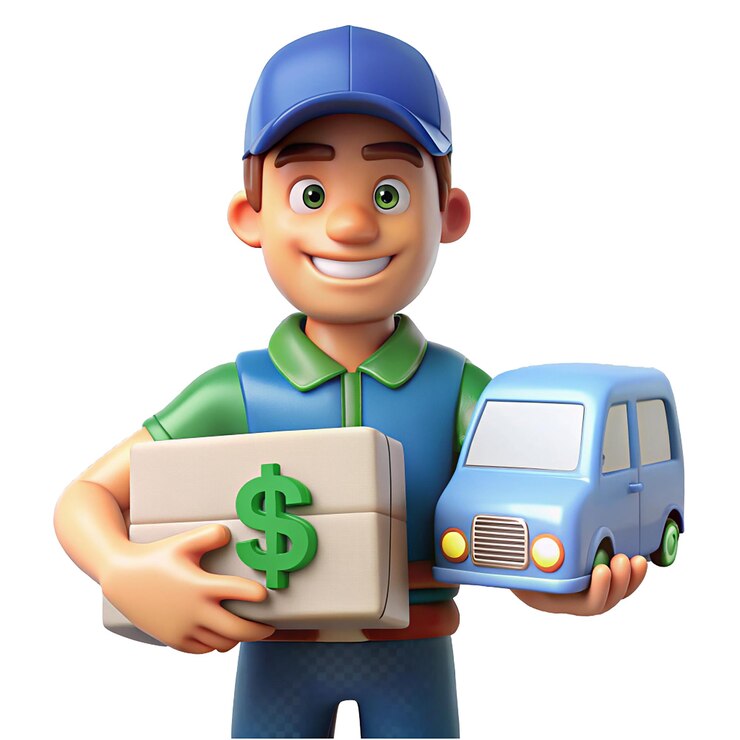 PSD este es el icono de la ilustración de renderización en 3d de cash on delivery