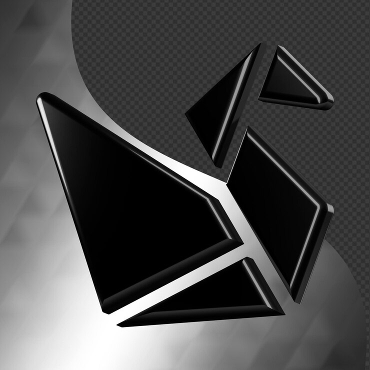 PSD este es un ícono de origami 3d bellamente diseñado con una hermosa textura metálica.