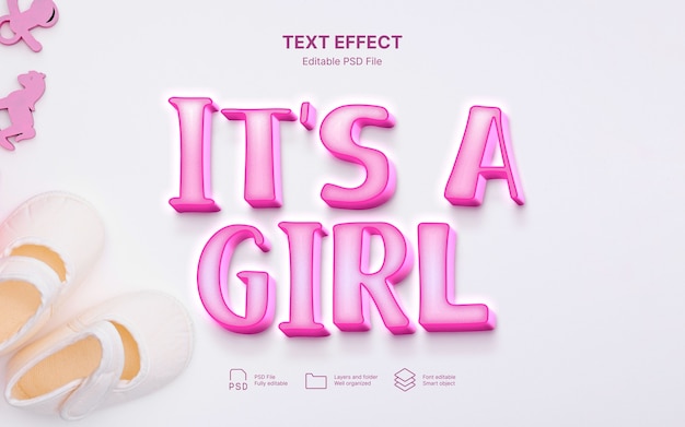 Es ist ein Mädchen-Text-Effekt.