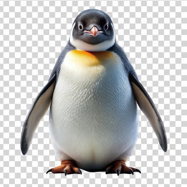 PSD es un pingüino aislado en un fondo transparente.