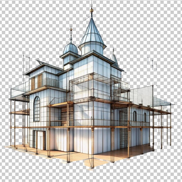 PSD esbozo arquitectónico generado algorítmicamente