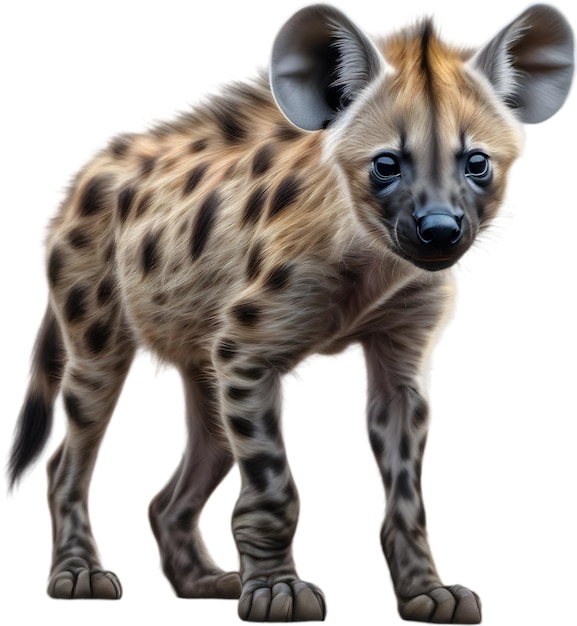 Esbozo a lápiz de colores de una hiena