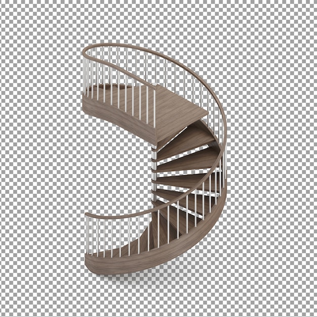 Escadas redondas isométricas