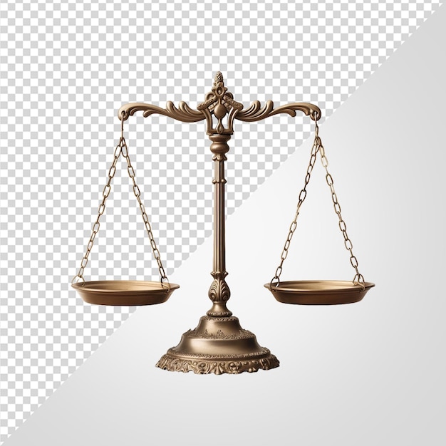 PSD escala de justiça 3d png