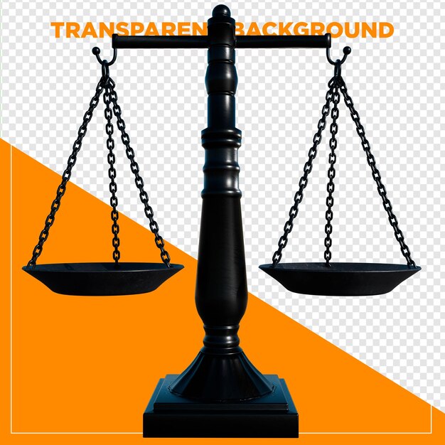 Escalas de ley de renderización 3D con fondo transparente