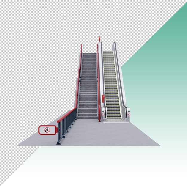 PSD escalera mecánica con escaleras