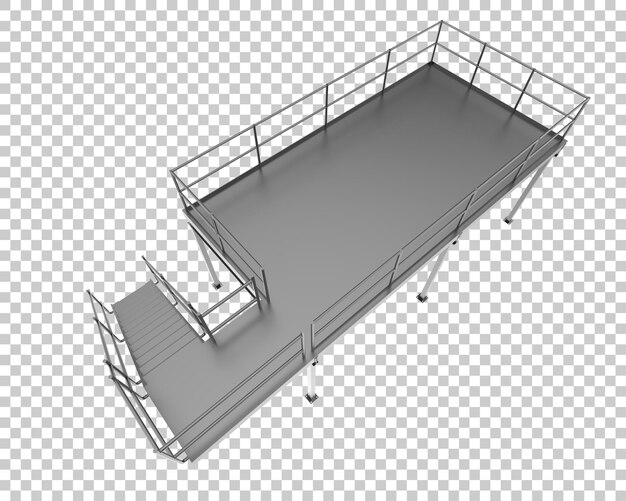 Escaleras aisladas en un fondo transparente Ilustración de renderización 3D