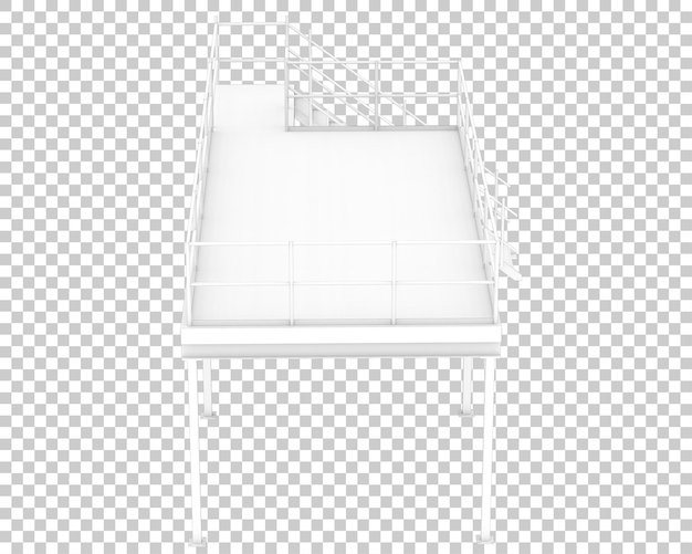 Escaleras aisladas en un fondo transparente Ilustración de renderización 3D