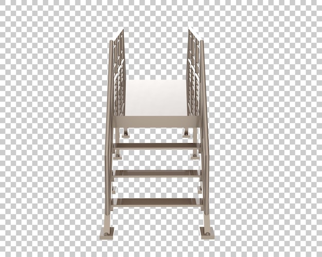 Escaleras aisladas en un fondo transparente Ilustración de renderización 3D