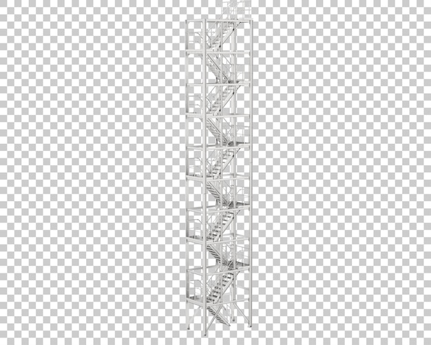 Escaleras aisladas sobre fondo transparente Ilustración de renderizado 3d