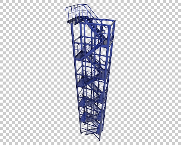 PSD escaleras aisladas sobre fondo transparente ilustración de renderizado 3d