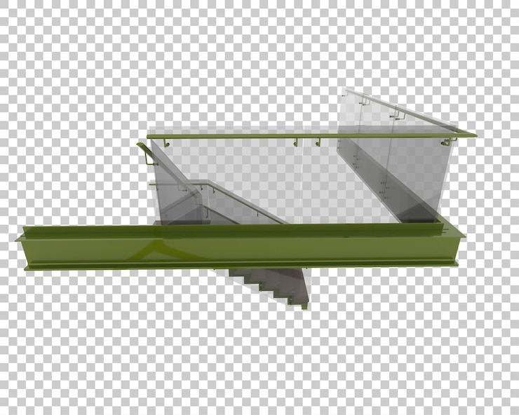 PSD escaleras aisladas sobre fondo transparente ilustración de renderizado 3d