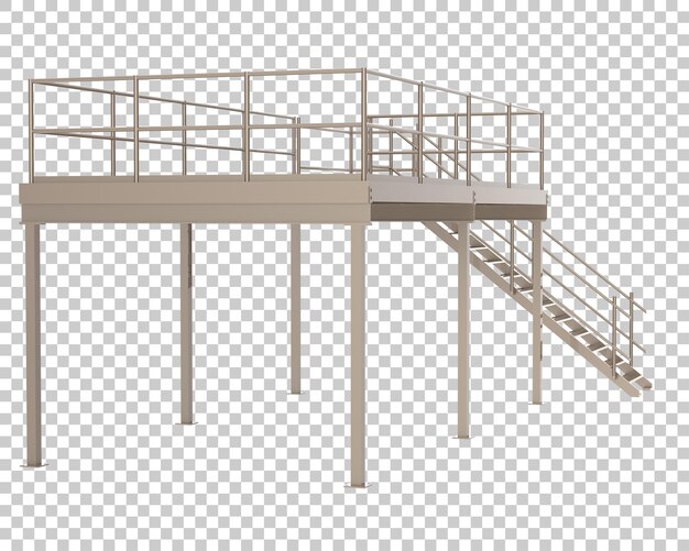 PSD escaleras aisladas sobre fondo transparente ilustración de renderizado 3d