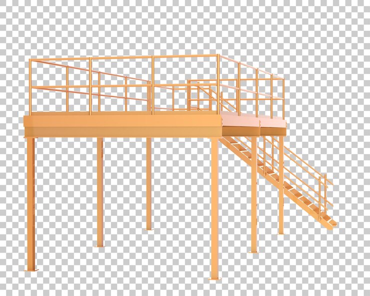 PSD escaleras aisladas sobre fondo transparente ilustración de renderizado 3d