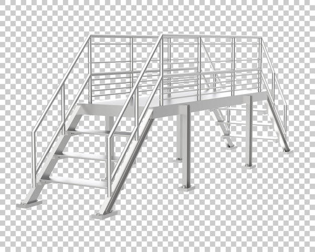 PSD escaleras aisladas sobre fondo transparente ilustración de renderizado 3d