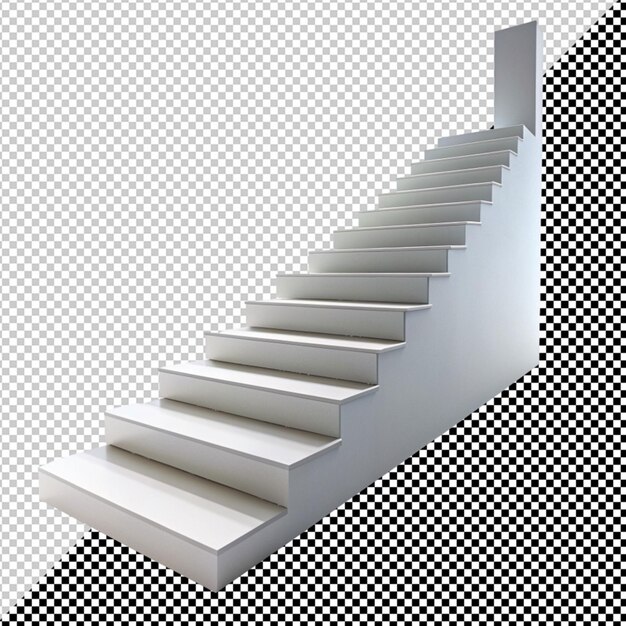 Escaleras sobre un fondo transparente