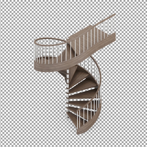 Escalier rond isométrique