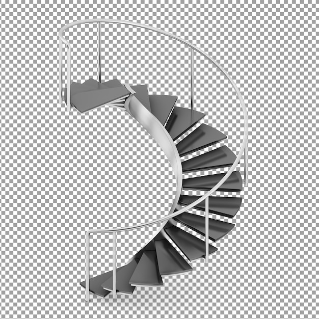 Escalier rond isométrique