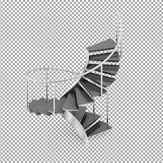 Escalier rond isométrique
