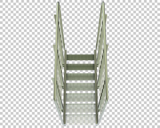 Escaliers Isolés Sur Fond Transparent Illustration De Rendu 3d