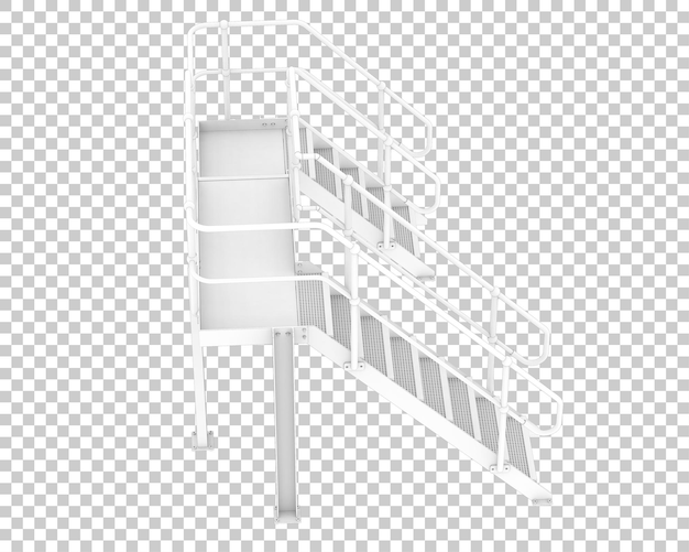 PSD escaliers isolés sur fond transparent illustration de rendu 3d