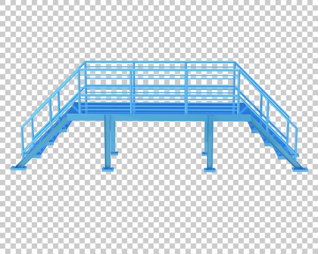 PSD escaliers isolés sur fond transparent illustration de rendu 3d