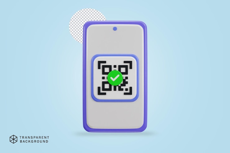 PSD escaneo de código qr verificación de pago código qr para icono de pago en línea