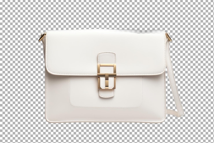 PSD el escaparate de la bolsa de look crossbody aislado en un fondo transparente