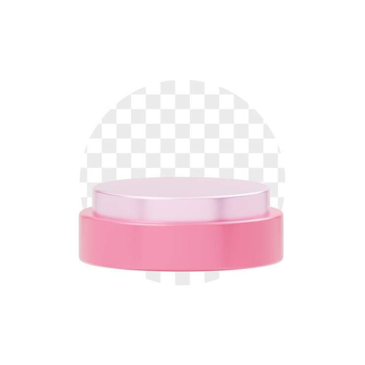 PSD escaparate de podio rosa 3d