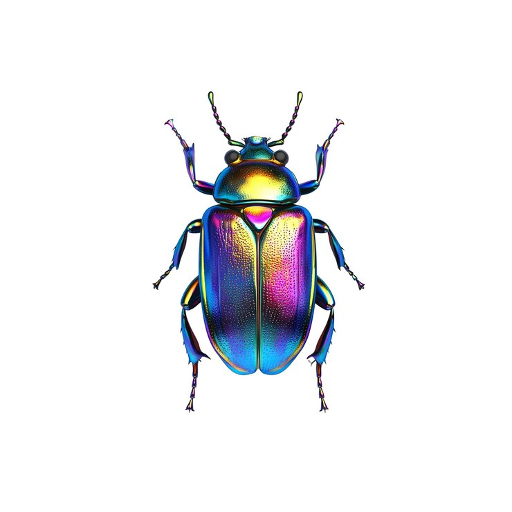 PSD el escarabajo joya iridescente una vibrante fotografía macro de un insecto colorido