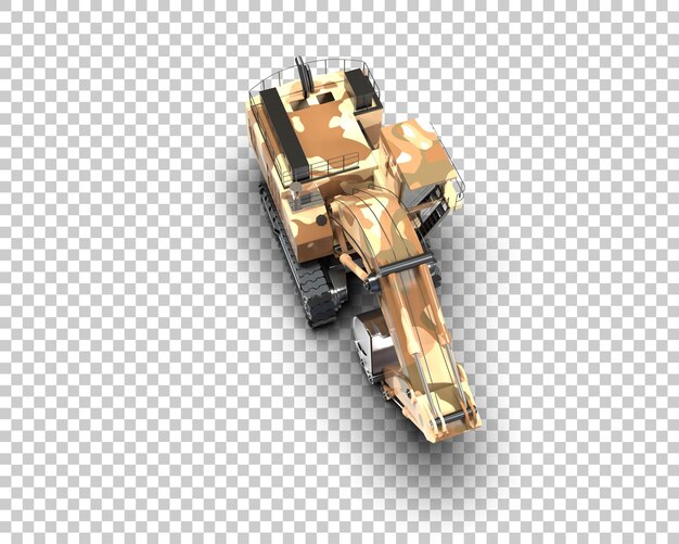 Escavatore isolato sullo sfondo illustrazione di rendering 3D