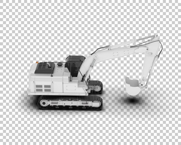 Escavatore isolato sullo sfondo illustrazione di rendering 3D