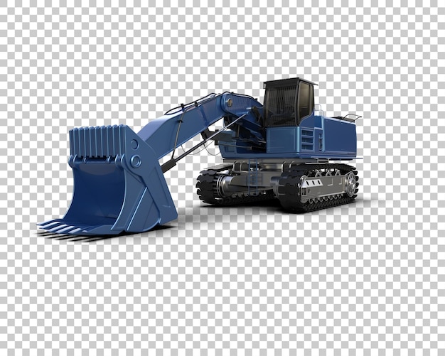 Escavatore isolato sullo sfondo illustrazione di rendering 3D