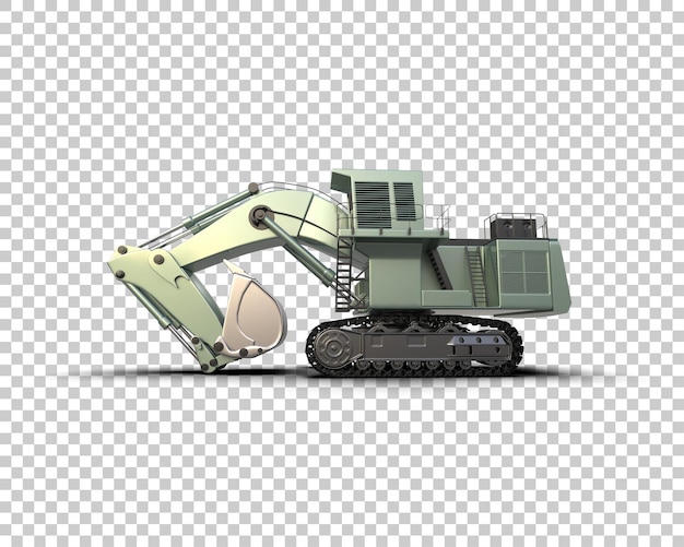 Escavatore isolato sullo sfondo illustrazione di rendering 3D