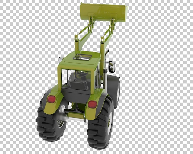 Escavatore su sfondo trasparente 3d rendering illustrazione