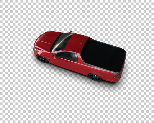 Escena de un coche moderno aislado en el fondo Ilustración de renderización 3D