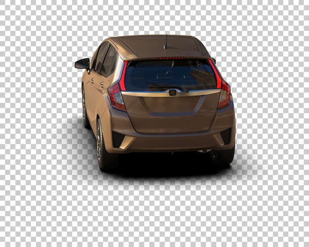 Escena de un coche moderno aislado en el fondo Ilustración de renderización 3D