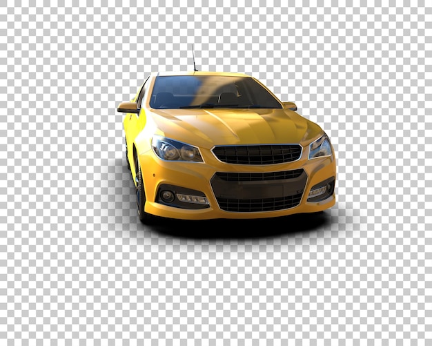 Escena de un coche moderno aislado en el fondo Ilustración de renderización 3D