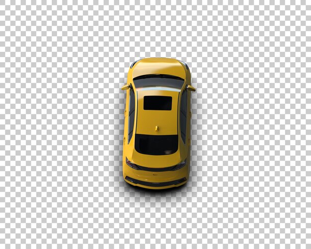 Escena de un coche moderno aislado en el fondo Ilustración de renderización 3D