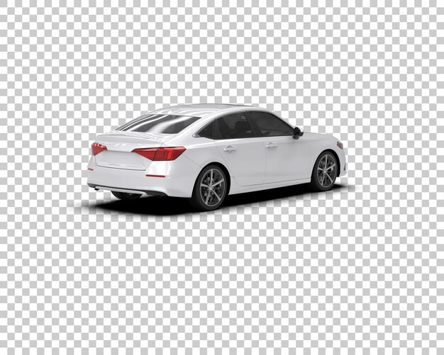 Escena de un coche moderno aislado en el fondo Ilustración de renderización 3D