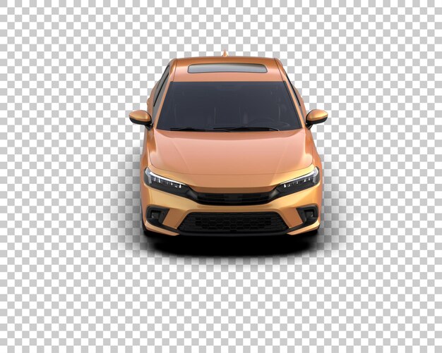 Escena de un coche moderno aislado en el fondo Ilustración de renderización 3D