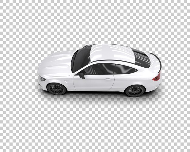 Escena de un coche moderno aislado en el fondo Ilustración de renderización 3D