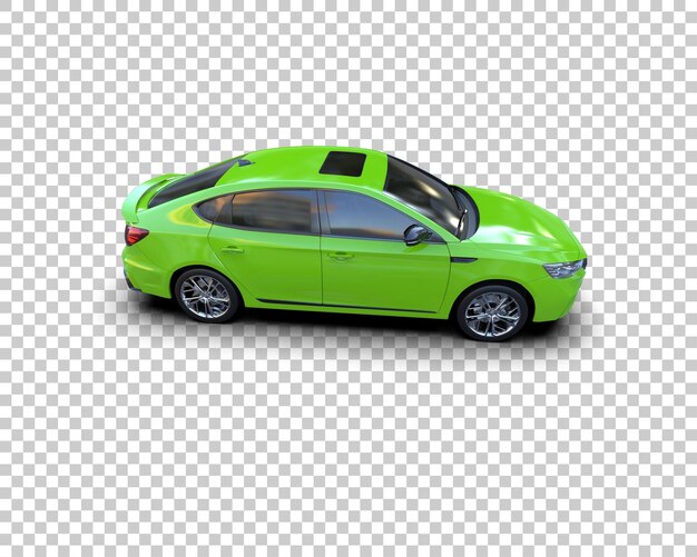 Escena de un coche moderno aislado en el fondo Ilustración de renderización 3D