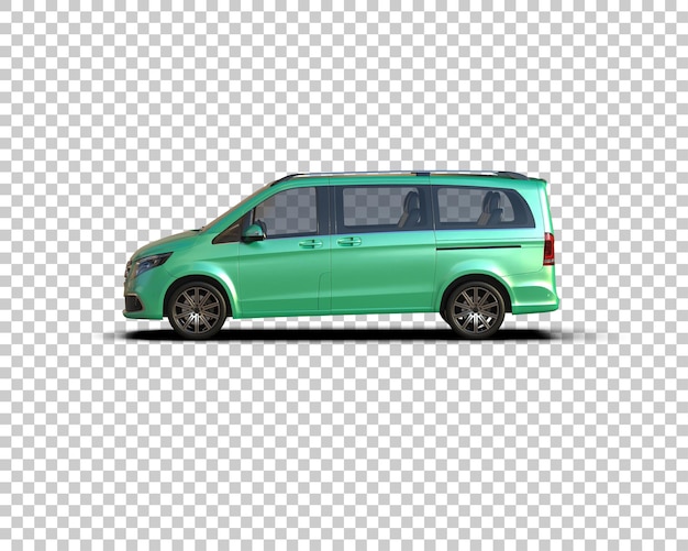 Escena de un coche moderno aislado en el fondo Ilustración de renderización 3D