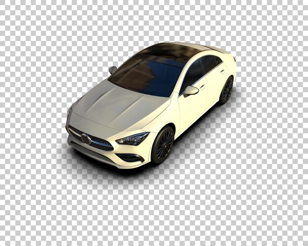 Escena de un coche moderno aislado en el fondo Ilustración de renderización 3D