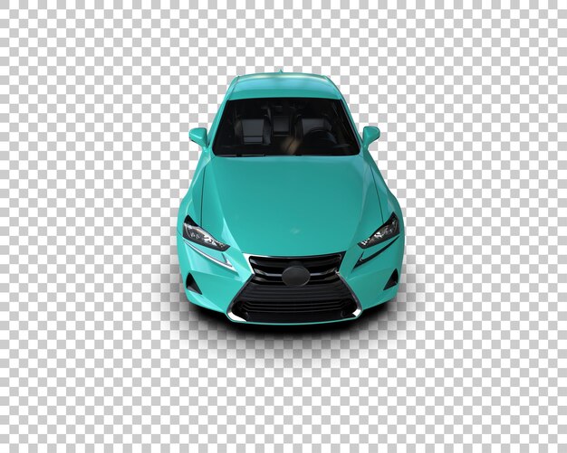 Escena de un coche moderno aislado en el fondo Ilustración de renderización 3D